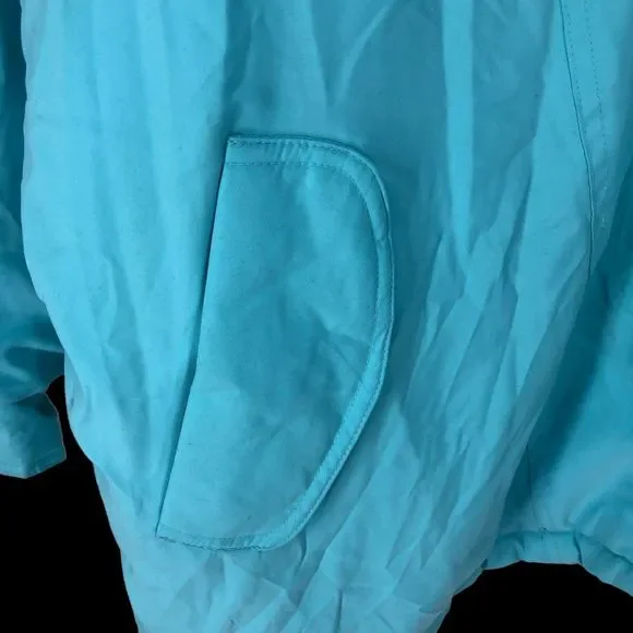 NWT Women’s Plus SZ 2X Light Blue Puffer Coat with Fur Trimmed Hood, Super Soft - Picture 6 of 12